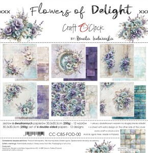FLOWERS OF DELIGHT - zestaw papierów 30,5x30,5cm