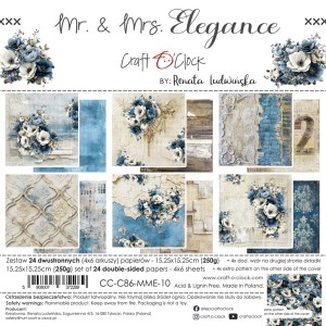 MR. & MRS. ELEGANCE - zestaw papierów 15,25x15,25cm