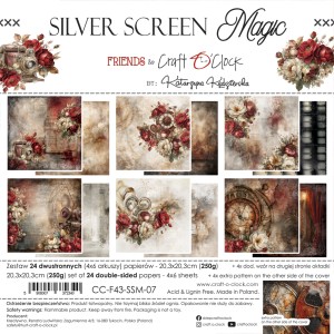 SILVER SCREEN MAGIC - zestaw papierów 20,3x20,3cm