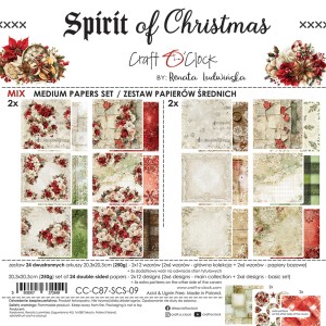 SPIRIT OF CHRISTMAS - a set of papers 20,3x20,3cm - MIX