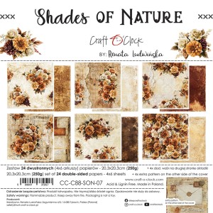 SHADES OF NATURE - a set of papers 20,3x20,3cm