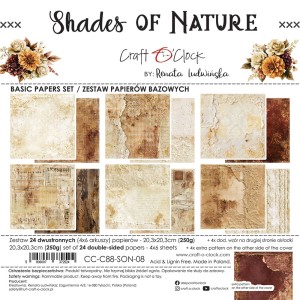 SHADES OF NATURE - a set of papers 20,3x20,3cm - BASIC
