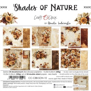 SHADES OF NATURE - a set of papers 15,25x15,25cm