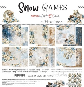 SNOW GAMES - a set of papers 30,5x30,5cm