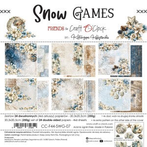 SNOW GAMES - a set of papers 20,3x20,3cm