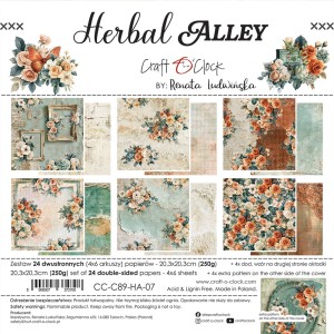 HERBAL ALLEY - zestaw papierów 20,3x20,3cm
