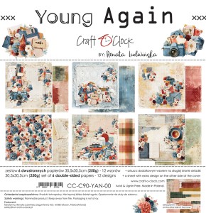YOUNG AGAIN - zestaw papierów 30,5x30,5cm
